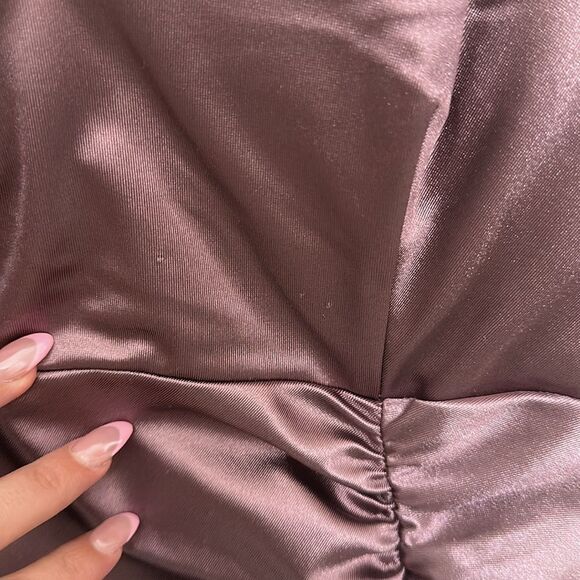 Guess Purple Ruched Bodycon Mini Dress - Picture 2 of 8